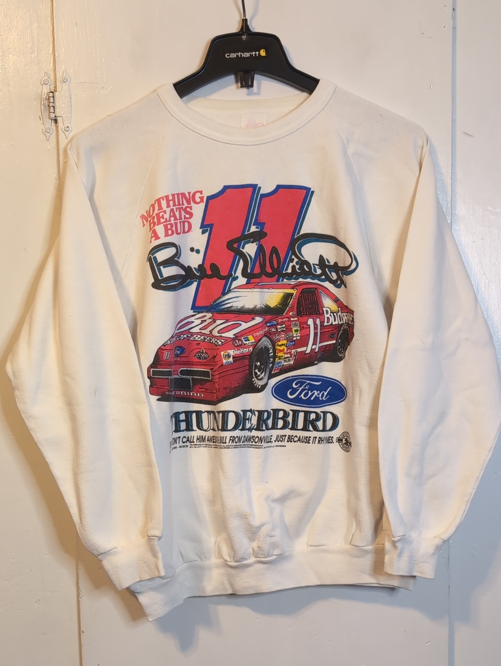 Vint. '92 Bill Elliot Nascar Racing Crewneck Sweater mens XL